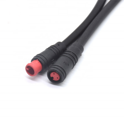 quality  Electric Bicycle Waterproof Wire Connector Plugs M8 2 Pin Lithium Battery Power Wire Harness factory