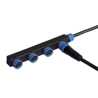 quality  M15 Parallel One To Three 3 Pin Waterproof Connector Cable LED Driver Power Cable Assembly factory