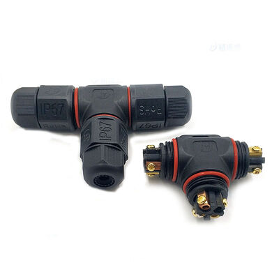 IP68 3 Pin Outdoor Connector 3 Way Screw Type LED Waterproof Wire Connector