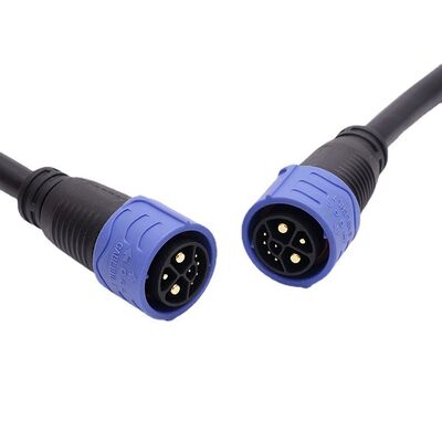 M25 5 Pin Self Locking Waterproof Power Connector 30A 300V IP67 Quick Lock Circular Plug