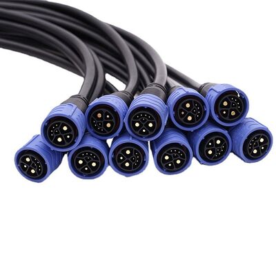 M25 5 Pin Self Locking Waterproof Power Connector 30A 300V IP67 Quick Lock Circular Plug