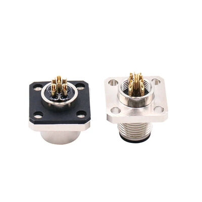 M12 Waterproof Cable Connector Industrial Robot A Code 5 Core PCB Plug Connector Socket