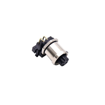 M12 IP67 Waterproof Cable Connector 4 Pin Plastic Male Female Straight And Right Angle Screw Termina
