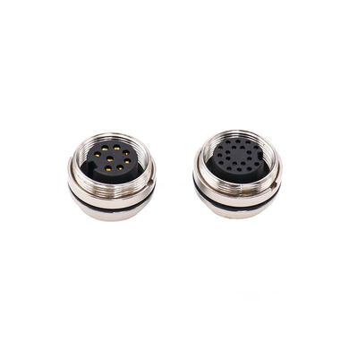 IP68 Quick Splice Electrical Wire Crimp Connectors M16 Screw Lock 9 Pin Waterproof Connector